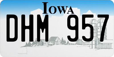 IA license plate DHM957