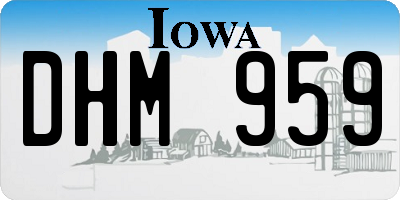 IA license plate DHM959