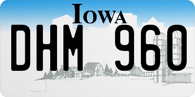 IA license plate DHM960