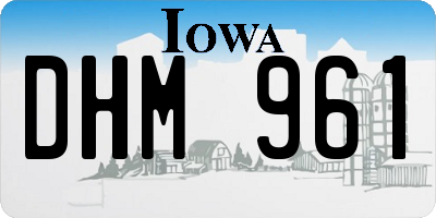 IA license plate DHM961