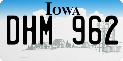 IA license plate DHM962