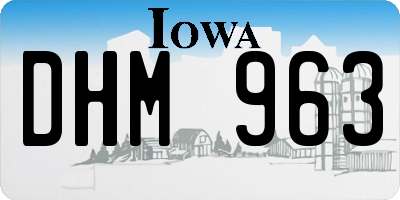 IA license plate DHM963