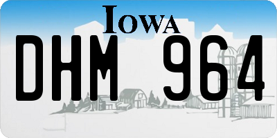 IA license plate DHM964