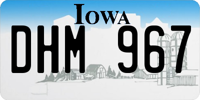 IA license plate DHM967