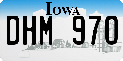 IA license plate DHM970