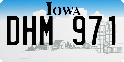 IA license plate DHM971