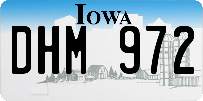 IA license plate DHM972