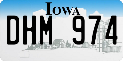 IA license plate DHM974