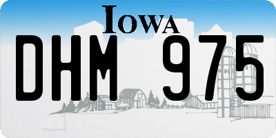 IA license plate DHM975