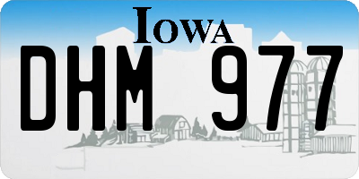 IA license plate DHM977