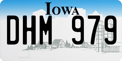 IA license plate DHM979