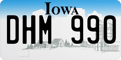 IA license plate DHM990