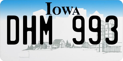 IA license plate DHM993