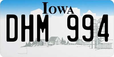 IA license plate DHM994