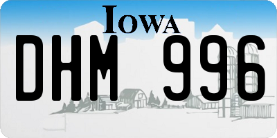 IA license plate DHM996