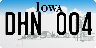 IA license plate DHN004