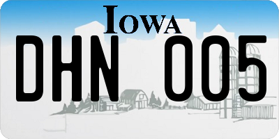 IA license plate DHN005