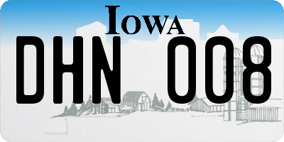 IA license plate DHN008