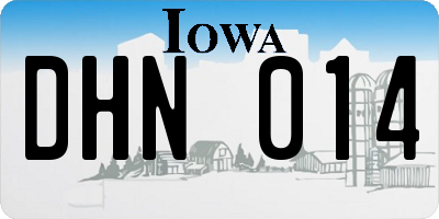 IA license plate DHN014