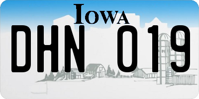 IA license plate DHN019