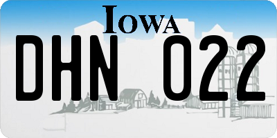 IA license plate DHN022