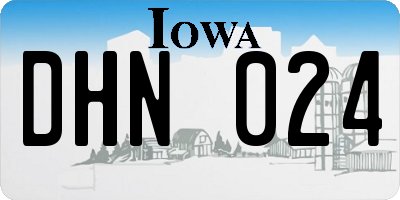 IA license plate DHN024