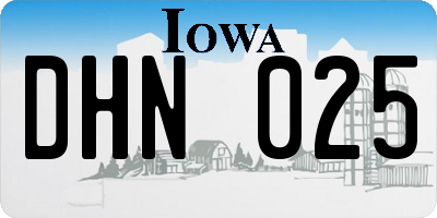 IA license plate DHN025