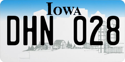 IA license plate DHN028