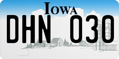 IA license plate DHN030