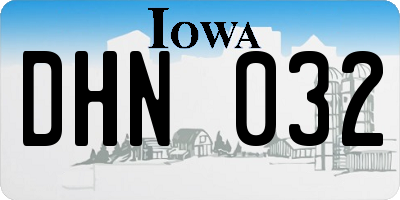 IA license plate DHN032