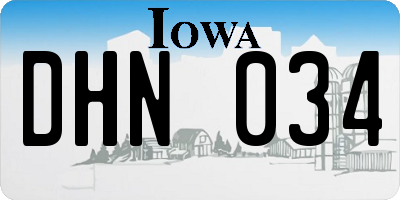 IA license plate DHN034