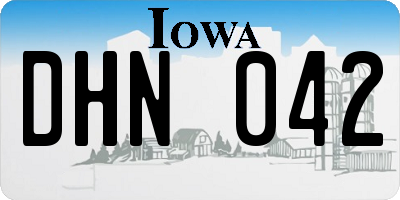 IA license plate DHN042