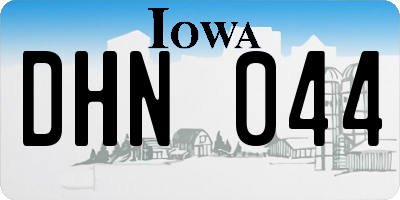 IA license plate DHN044