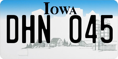 IA license plate DHN045