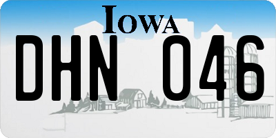 IA license plate DHN046