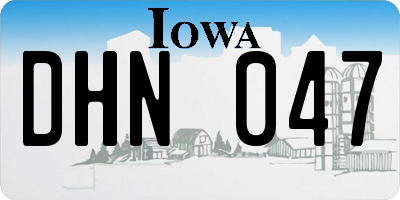 IA license plate DHN047