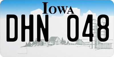 IA license plate DHN048