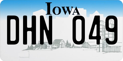 IA license plate DHN049