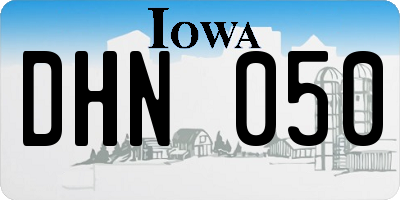 IA license plate DHN050