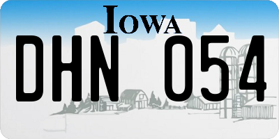 IA license plate DHN054