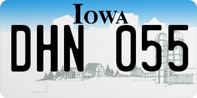 IA license plate DHN055