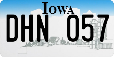 IA license plate DHN057