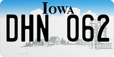 IA license plate DHN062