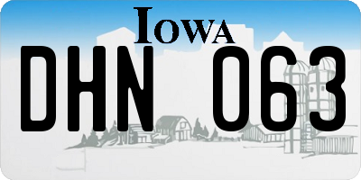 IA license plate DHN063