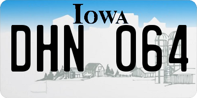 IA license plate DHN064