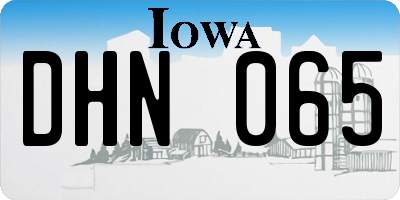 IA license plate DHN065