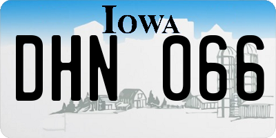 IA license plate DHN066