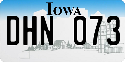 IA license plate DHN073