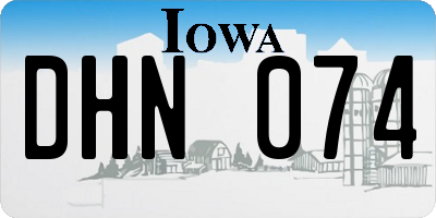 IA license plate DHN074