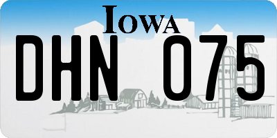 IA license plate DHN075